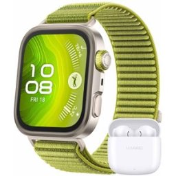 Huawei Watch Fit 4 Pro Verde Smartwatch + Auriculares Watch FreeBuds SE 2 blancos. Titanio