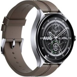 Xiaomi Watch 2 Pro Bluetooth Plata con correa de piel marrón Smartwatch. Plata