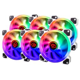 Ventilador suplementario Talius Iris Spectrum ARGB Kit 120mm 1200RPM blanco