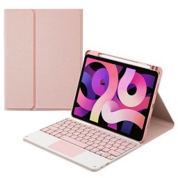 Royal Bailey HK109C Funda Teclado Bluetooth para iPad Air 4 (2020) 10.9/Pro 11 (2021/2020/2018) Rosa