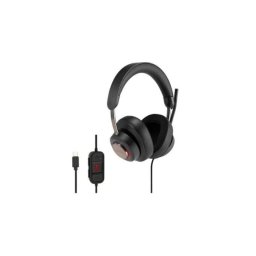 Auriculares Kensington H2000 con cable USB-C Cancelación de Ruido Micrófono Boom Negro