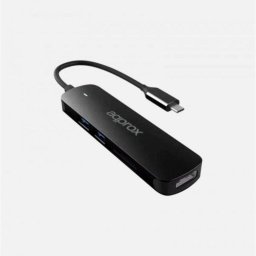 Hub USB Tipo C Approx APPC45 5 en 1 HDMI 4K 2x USB 3.0 Lector SD