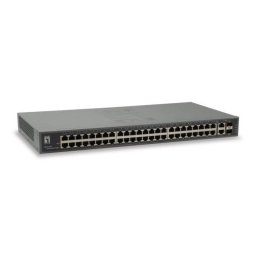 Switch de Red LevelOne FGU-5021 50 Puertos Fast Ethernet 2 Combo SFP Montaje en rack