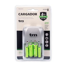 Cargador de batería TM Electron TMBCR010 NiMH AA/AAA 4 pilas incluidas
