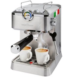Cafetera Espresso ProfiCook PC-ES-KA 1267 1,5L 20 Bares con vaporizador y cápsulas