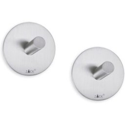 Zack Set de 2 perchas individuales de baño Peco . Acero mate