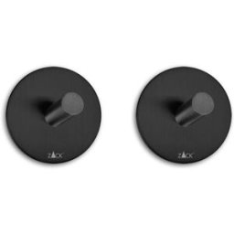 Zack Set de 2 perchas individuales de baño Peco . Negro