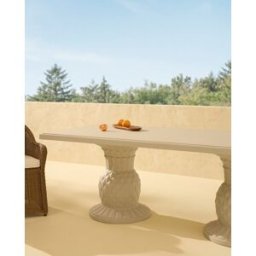 El Corte Inglés Mesa rectangular de jardín Brasil . Crema