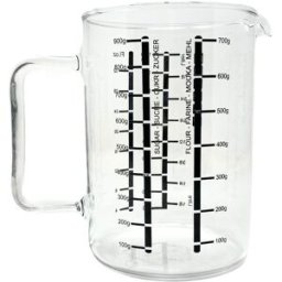 El Corte Inglés Jarra medidora borosilicato apta para vitrocerámica . (1 Litro) Cristal