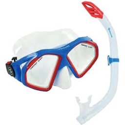 Aqualung Set de buceo de 2 piezas Combo Hawkeye rojo