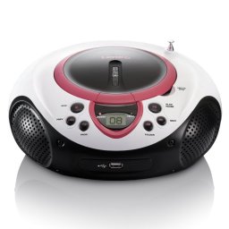 Lenco SCD-38 RadioCD USB Portátil Rosa