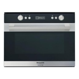 Horno microondas combinado Hotpoint MS767IX 34L Inox integrado con cocción a vapor y grill