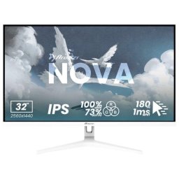 Monitor Arozzi Nova 32" QHD 180Hz IPS Plano HDR Blanco 1ms Altavoces