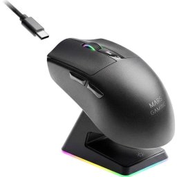 Ratón Mars Gaming MMW-ELITE Inalámbrico 20000 DPI Tri-Mode OLED Negro/Blanco