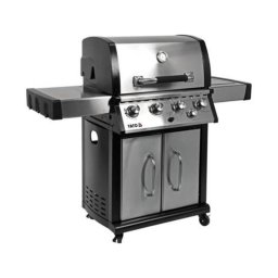 Parrilla de Gas Yato YG-20013 17500W 4 Zonas Carro Negro/Plata