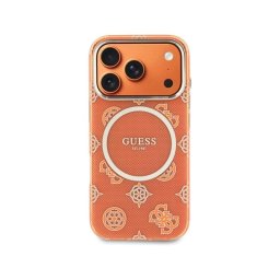 Guess Funda Para Iphone 17 Pro – Carcasa Rígida Naranja Multilogo Guess, Protección Segura Y Ajuste Preciso