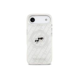 Funda para móvil Karl Lagerfeld Carcasa IML Magsafe Gris Logo Brillante para iPhone