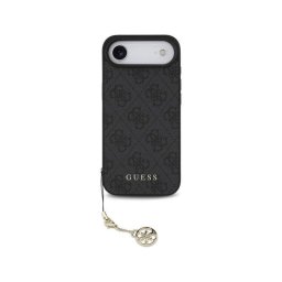 Funda para móvil Guess Carcasa rígida Negra con logo 4G y charm dorado para iPhone Air