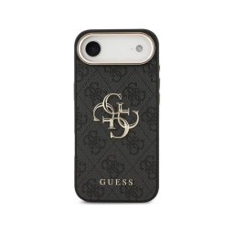 Funda para móvil Guess Air Carcasa Polipiel Negra Logo Dorado Ajuste Preciso para iPhone Air