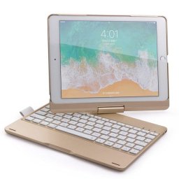 Funda con Teclado Bluetooth Royal Bailey Dorado para iPad Air 10.9 y Pro 11