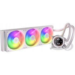 Refrigeración Líquida Krux HydroGlance 360 LCD White 360mm 3 Ventiladores ARGB
