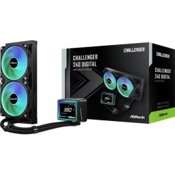 Refrigeración Líquida Asrock CPC Challenger 240mm 2 Ventiladores ARGB Negra