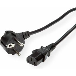Cable de alimentación Roline C13 a CEE 7/7 de 0,6 m negro