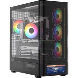 Caja PC Modecom Volcano AQ500 ARGB Midi Tower Negro