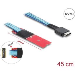 Adaptador Delock M.2 Key M a OCuLink SFF-8611 de 45 cm