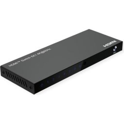 Switch de Video Roline 5x1 HDMI 4K60 con Control Remoto