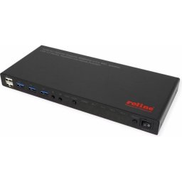 Conmutador KVM Roline 4x1 HDMI USB 3.2 4K 60Hz con Hub USB