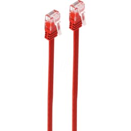 SHIVERPEAKS SHVP SP711SL025R - Cat.6 U/UTP cable plano, SLIM, rojo, 0,25m