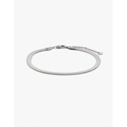Parfois Pulsera de cadena de acero inoxidable en liso. Plateado