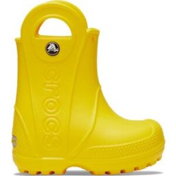 Crocs Botas de agua de bebés Handle It Rain Boot K . (25) Amarillo