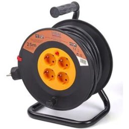 Carrete de extensión HBM de 25 metros, carrete de cable 3 x 1,5 mm