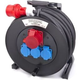 HBM Cable Professional de 25 metros y 230 y 400 voltios, carrete de alimentación 5x2,5 mm