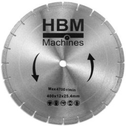 HBM hoja de sierra 400 mm para sierra profesional de hormigón HBM, sierra de cinta, cortadora