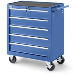HBM Carro de herramientas 5 cajones, 62 cm, azul