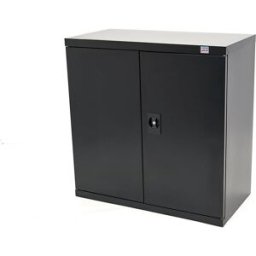 HBM Armario de herramientas 90 x 45 x 90 cm con 3 estantes negro