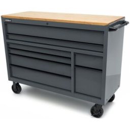 HBM Carro de herramientas, 8 cajones, 142 cm, gris