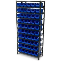 HBM Armario de contenedores, sistema de almacenamiento, estantería con 60 cajas de almacenamiento