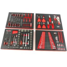 HBM 154 Piezas Recambio de Herramienta Premium para Carro de Herramientas - ROJO