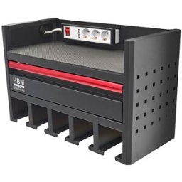 HBM Organizador de herramientas a batería, estantería de pared, con conexión a la red eléctrica