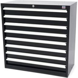 HBM 8 Cajones Armario de herramientas Profi 90 x 45 x 90 cm negro