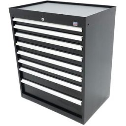 HBM 8 Cajones Armario de herramientas Profi 88 x 58 x 100 cm negro