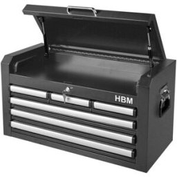 HBM Armario superior 66 cm, 6 cajones, negro