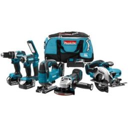 Makita 18 Volt Combiset (martillo) perforación, tornillos (de impacto), aserrado y esmerilado