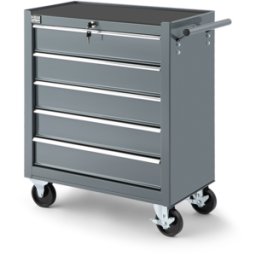 HBM Carro de herramientas 5 cajones, 62 cm, gris