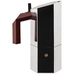 Alessi Cafetera exprés MENHIR 6 tazas acero inoxidable plata
