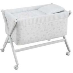 Minicuna Tijera Madera Merlo Crudo/Blanco 55x87x74cm Cambrass